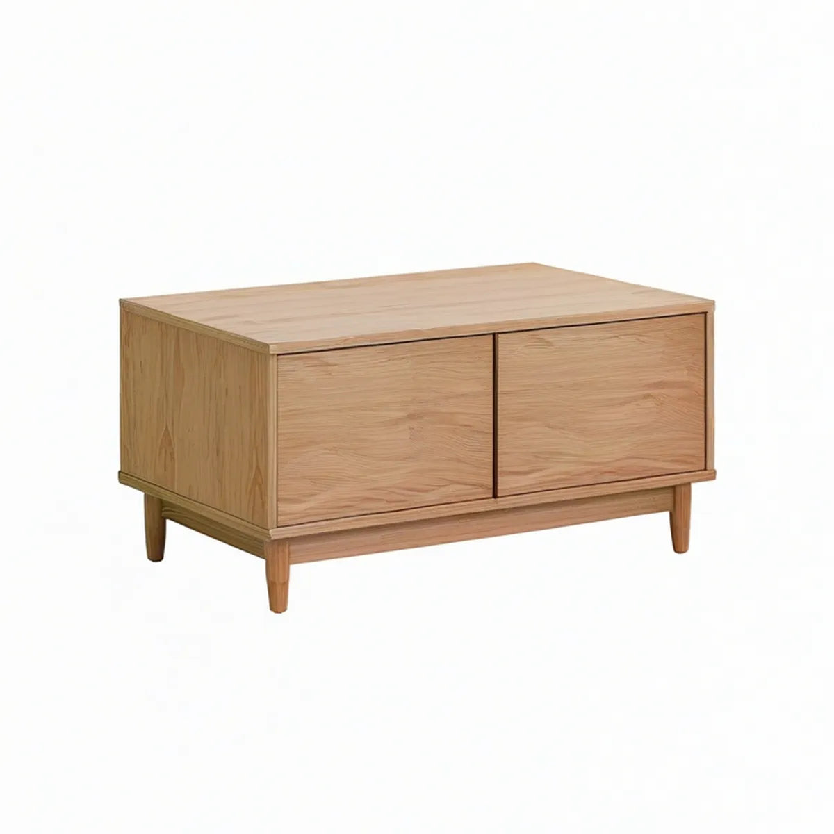 Mesa de Centro Retangular com Arrumação em Carvalho Natural 100 x 60 x 50 cm