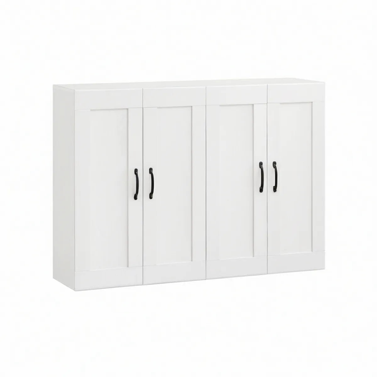 Guarda-roupa Retangular Branco com 4 Portas, 160 x 52 x 180 cm